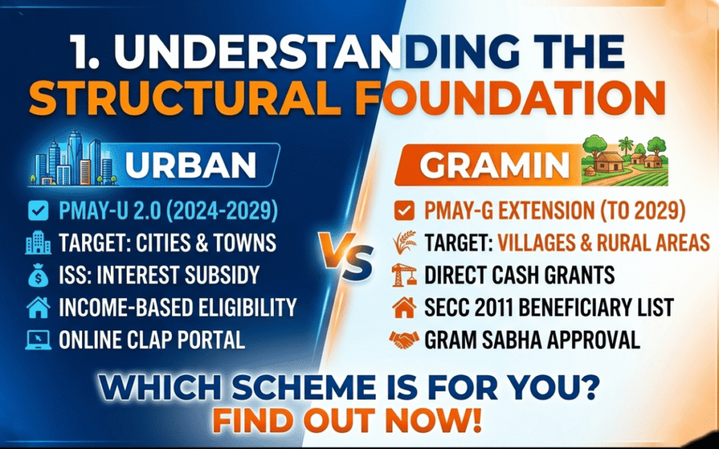 pmay-urban-vs-gramin-understanding-the-structural-foundation-of-both-schemes