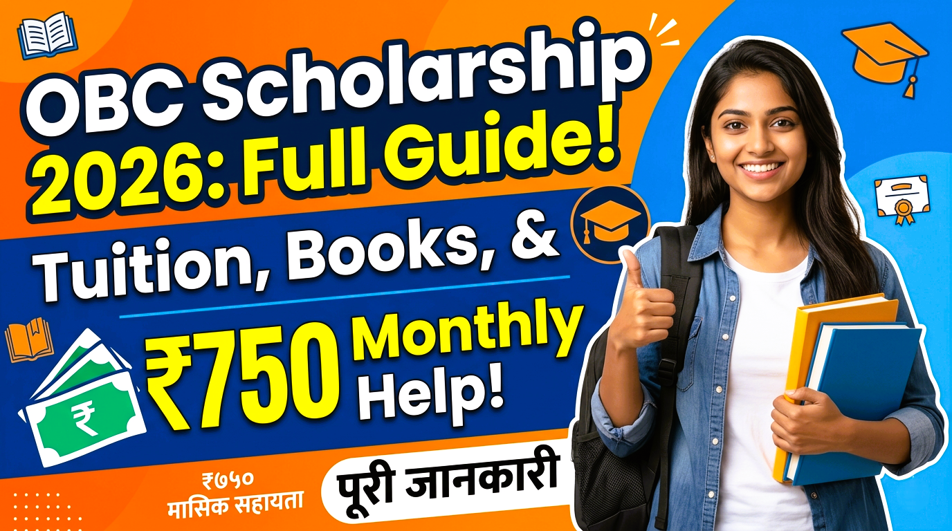 OBC Scholarship 2026: Full Guide for Tuition, Books & ₹750 Monthly Help