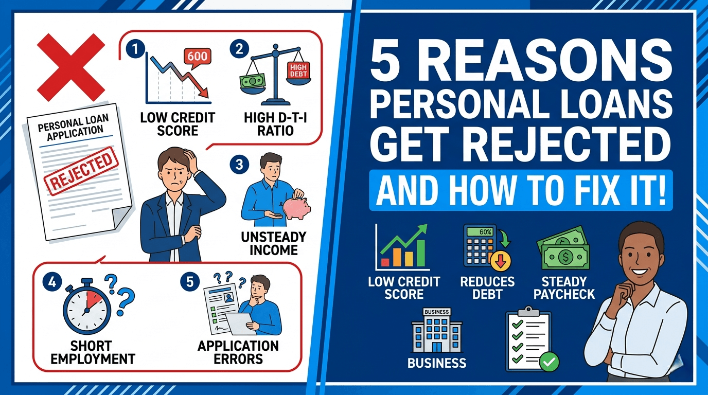 5 Reasons Personal Loans Get Rejected (And How to Fix It)