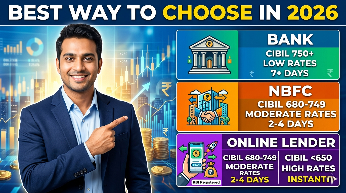 Bank vs NBFC vs Online Lender: Best Ways to Choose in 2026